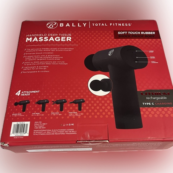 Bally total fitness handheld deep tissue massager - new in box/ NWT - Picture 2 of 2